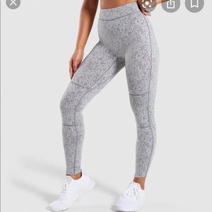 Gymshark Fleur Texture Leggings - Charcoal Marl